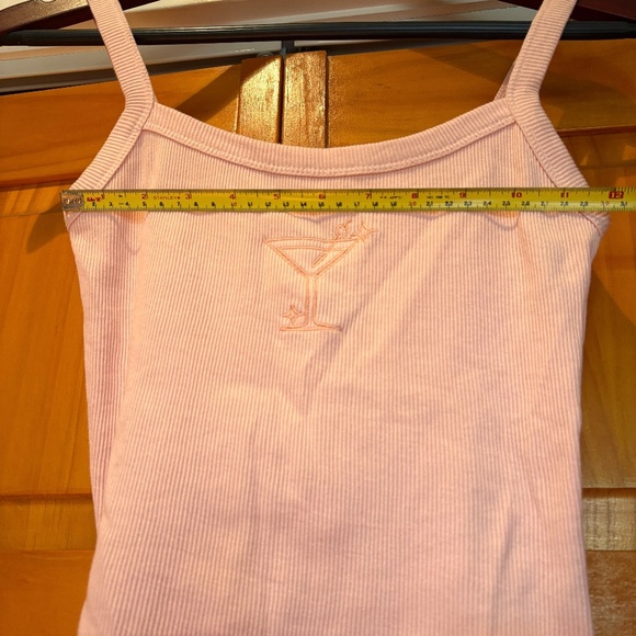 NWOT Pink Martini Cropped Tank Top by Golden Hour Size XS 100% Cotton Ribbed - Picture 5 of 8